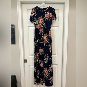 PinkBlush Maternity Maxi Dress with pockets